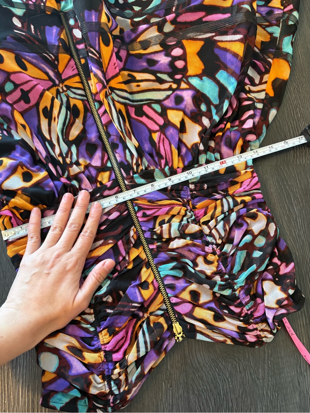 Betsey Johnson retro Multicolor Butterfly Print Party Dress - Picture 10 of 11
